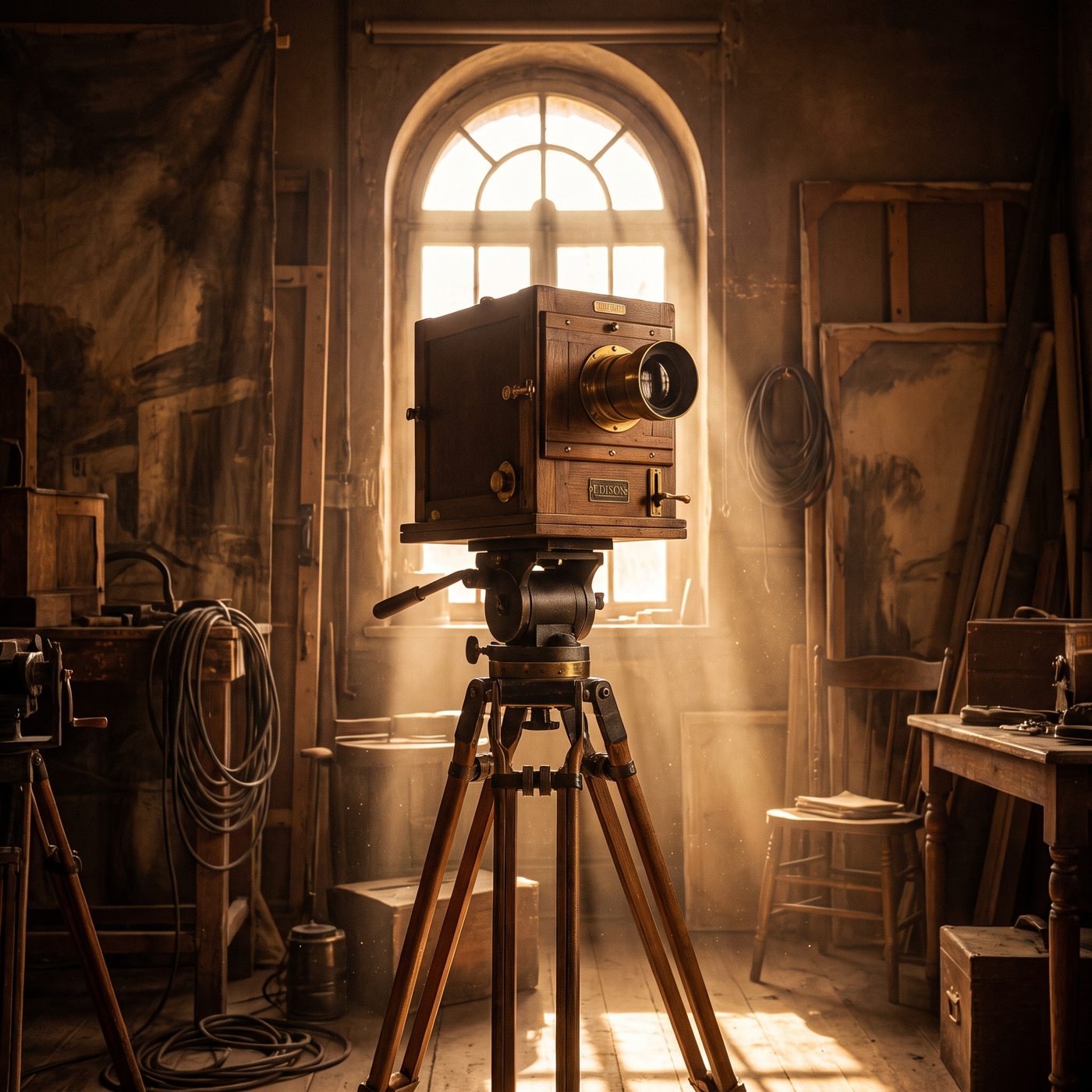 America's first motion picture, filmed in 1894, was copyrighted as a photograph — the law had no word for "movie" yet.
