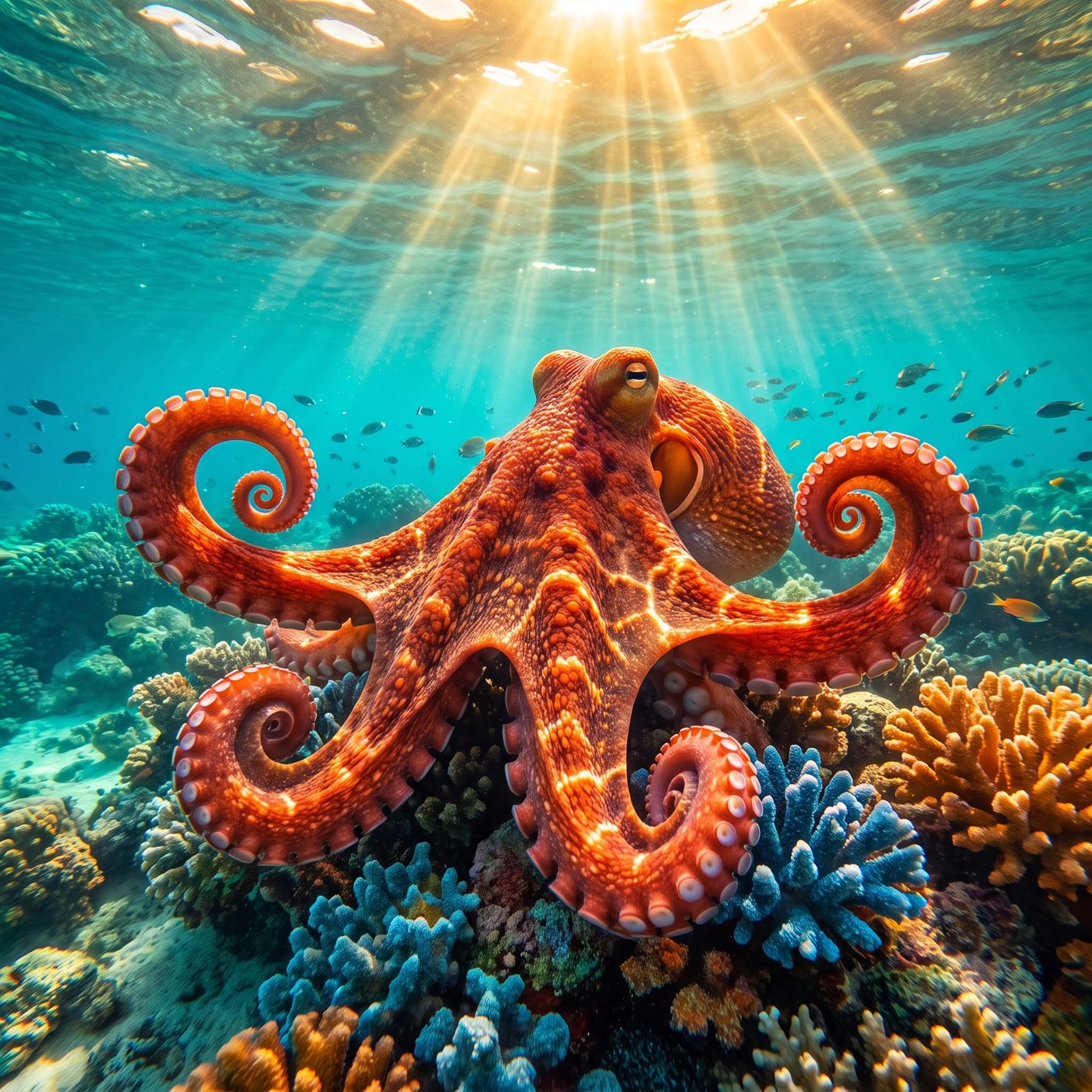 Cut every nerve from an octopus brain to its hearts, and all three keep beating — in 1980 M. J. Wells found they run without the brain.