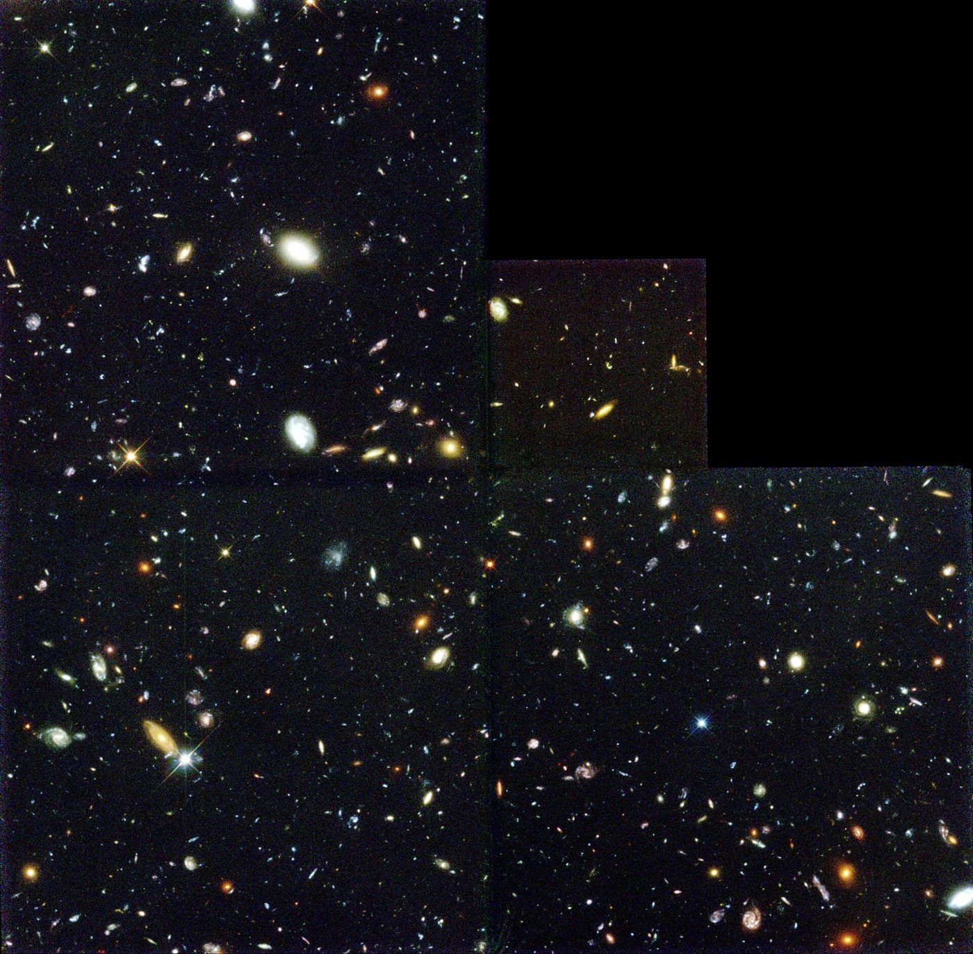 In 1995, Hubble spent 10 days staring at a patch of sky about the size of a pinhead held at arm's length. The image revealed roughly 3,000 distant galaxies.
