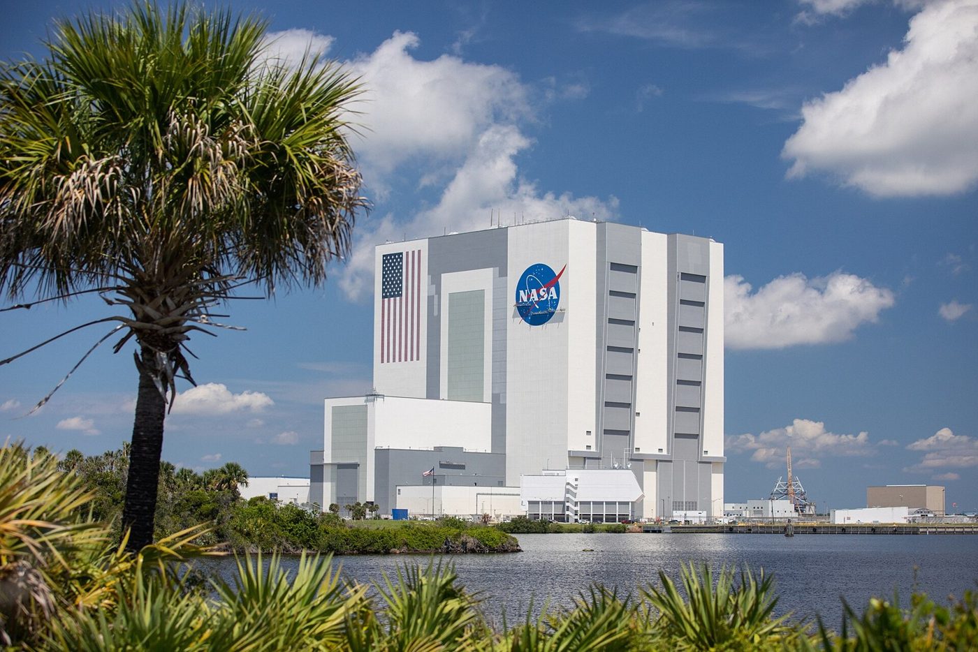 NASA's Vehicle Assembly Building is 525 feet tall. Its high bay doors are 456 feet high and take about 45 minutes to open or close completely.
