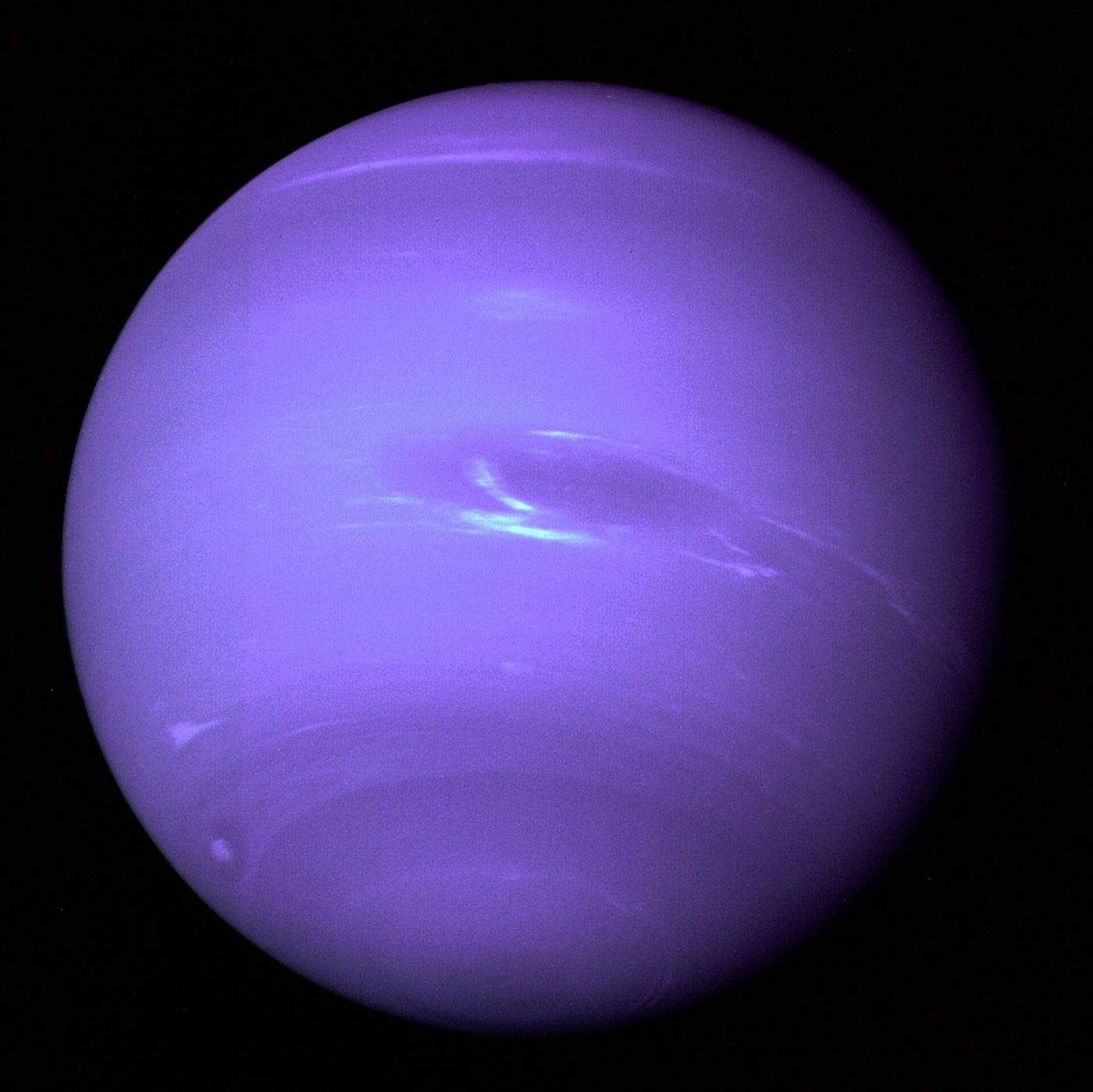Neptune is the windiest world in our solar system. Its winds blow clouds of frozen methane at more than 1,200 miles per hour, NASA says.