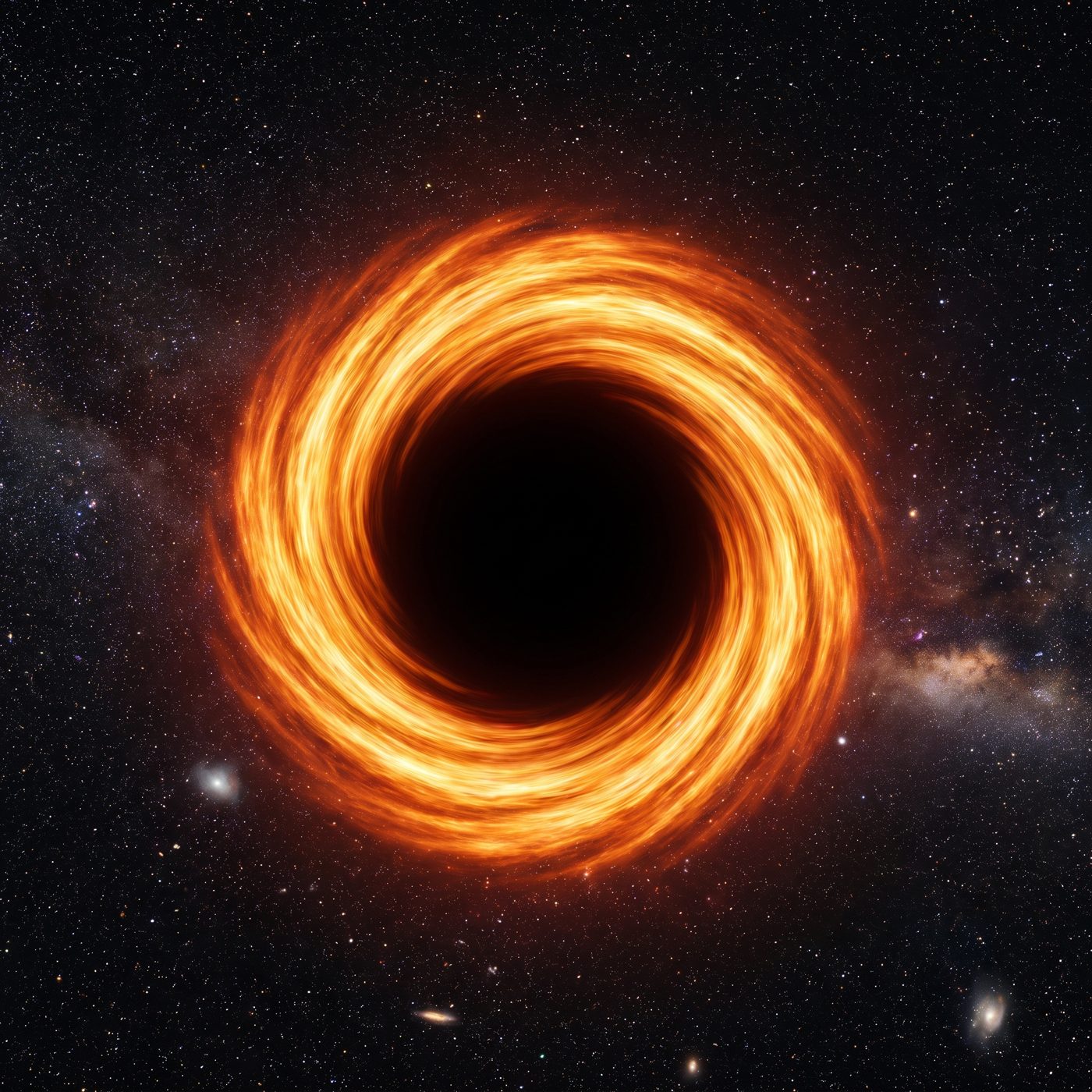 The black hole at the Milky Way's center spans 51.8 microarcseconds in our sky — the width of a donut on the Moon seen from Earth.