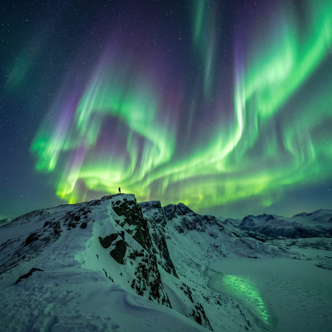 The northern lights aren't paint or magic — they're a collision. Particles hurled off the Sun slam into oxygen and nitrogen 60 miles up, and the sky glows where the atoms take the hit.
