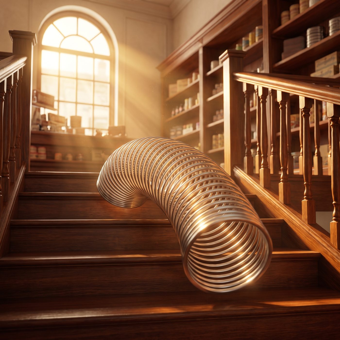 The Slinky's first sale was 400 units in 90 minutes at Gimbels in Philadelphia on November 27, 1945 — a dollar each, all gone.