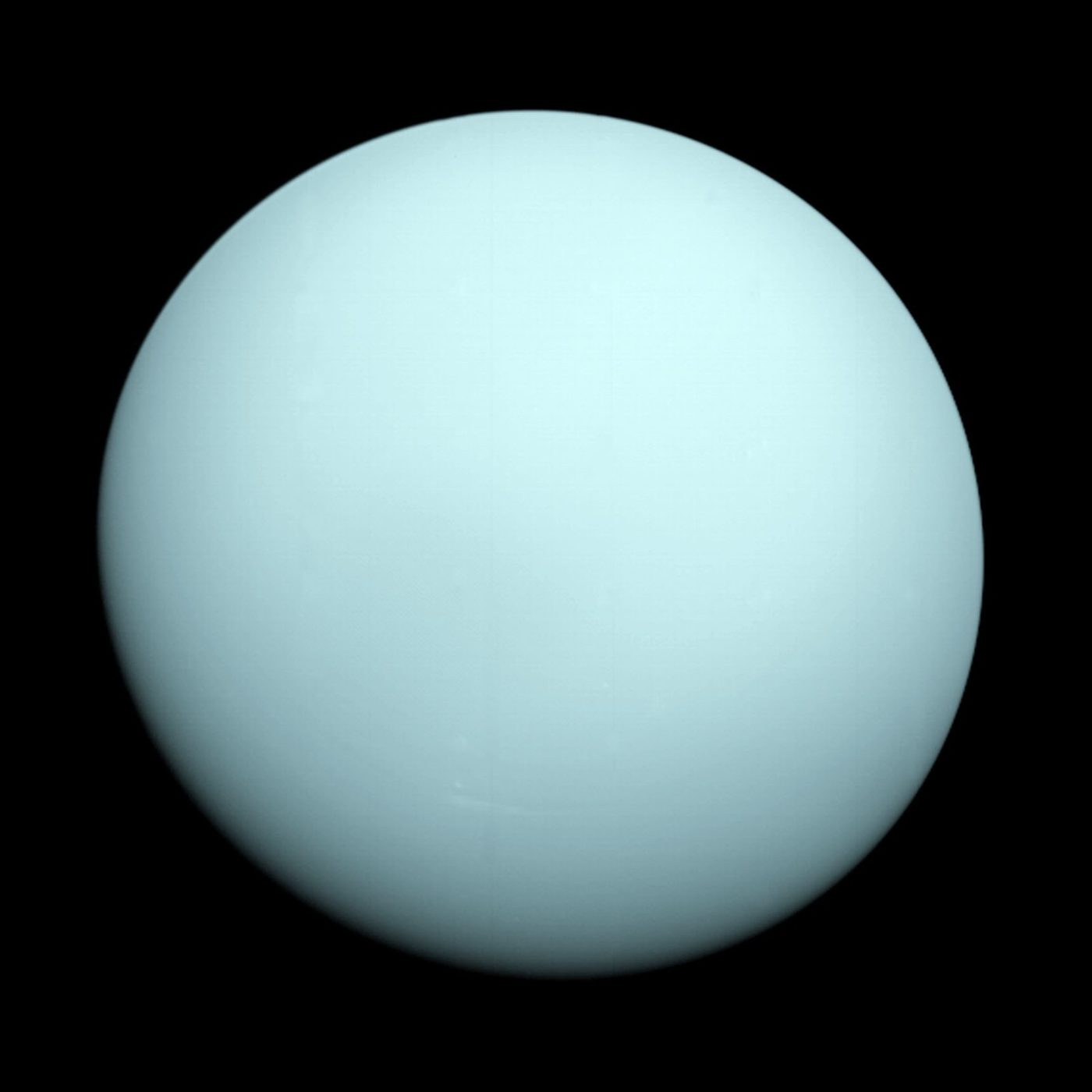 Uranus is tilted 97.77 degrees, so it rolls around the Sun on its side. That gives it the most extreme seasons in the solar system, including 21-year-long dark winters.